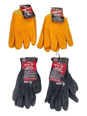 Boss Gloves Tom Cat & Arctic Tek Large Heavyweight Cotton & Nitrile-Coated Durab